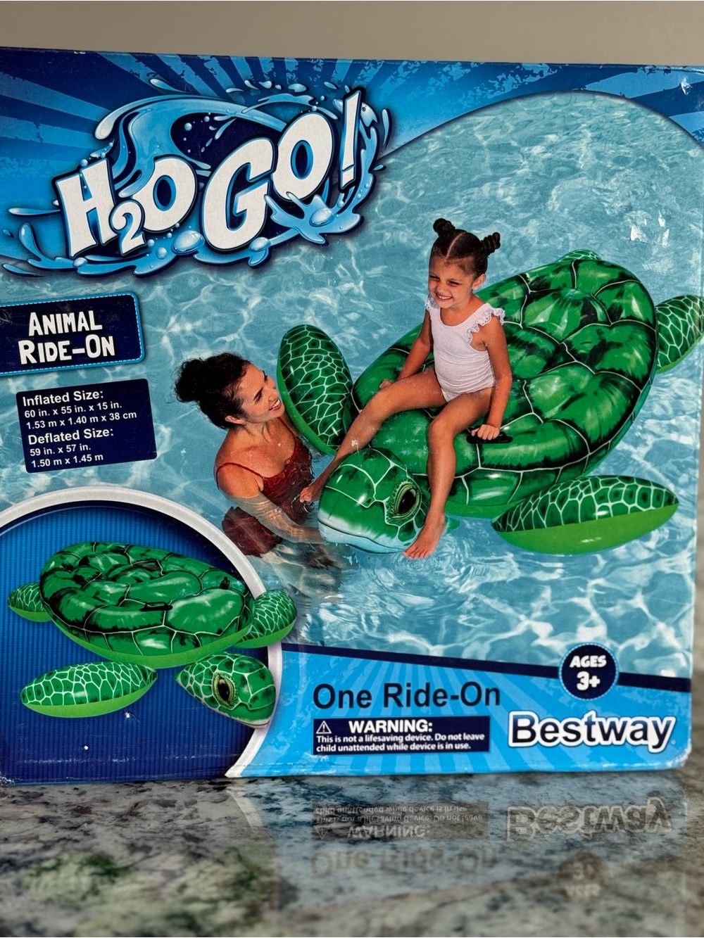 H2O Go! Green Sea Turtle Ride-On Float